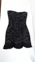 Load image into Gallery viewer, Black Chenille Upholstery Dress