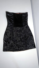 Load image into Gallery viewer, Black Floral Tapestry Dress