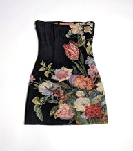 Load image into Gallery viewer, Black Floral Tapestry Dress