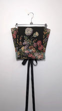 Load image into Gallery viewer, Black Floral Tapestry Corset