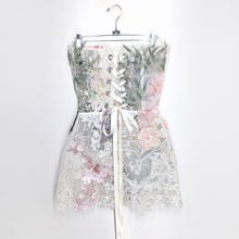 Load image into Gallery viewer, Lace & Organza Flowers Mini Dress