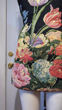 Load image into Gallery viewer, Black Floral Tapestry Dress