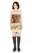 Load image into Gallery viewer, Brown Floral Upholstery Corset