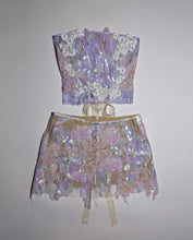Load image into Gallery viewer, Skirt with Lace & Sequin Flowers