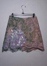 Load image into Gallery viewer, Lace Skirt with Sequin Flowers