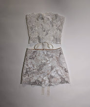 Load image into Gallery viewer, White Lace & Sequins Skirt