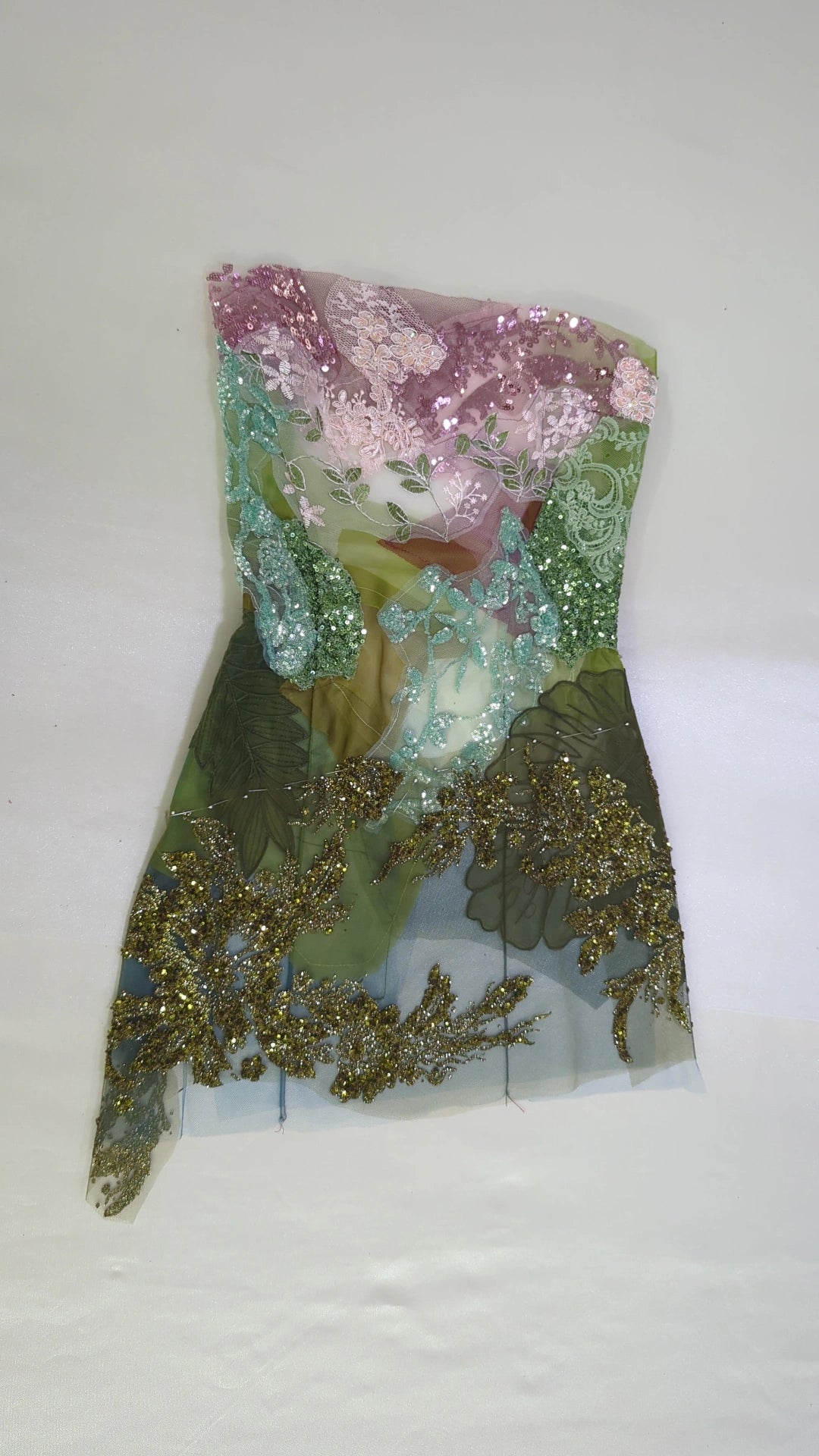 Sequin Flowers Mini Dress Sequin Flowers Mini Dress