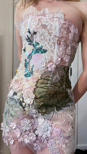 Load image into Gallery viewer, Lace & Organza Flowers Mini Dress