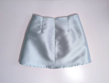 Load image into Gallery viewer, Blue Satin Cat Needlepoint Skirt