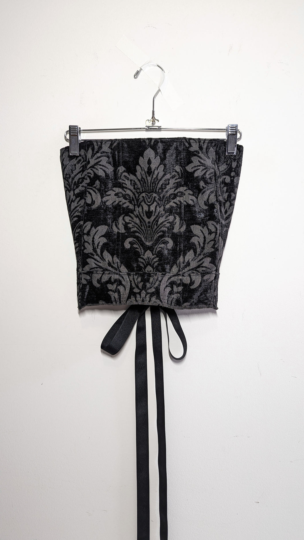 Black Floral Upholstery Corset