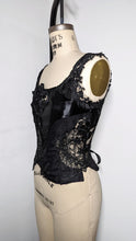 Load image into Gallery viewer, Black Lace &amp; Satin Corset
