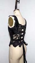 Load image into Gallery viewer, Black Lace &amp; Satin Corset

