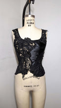 Load image into Gallery viewer, Black Lace &amp; Satin Corset
