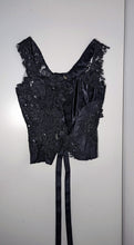 Load image into Gallery viewer, Black Lace &amp; Satin Corset
