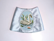 Load image into Gallery viewer, Blue Satin Swan Mini Skirt
