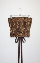 Load image into Gallery viewer, Brown Floral Upholstery Corset - Pre-order
