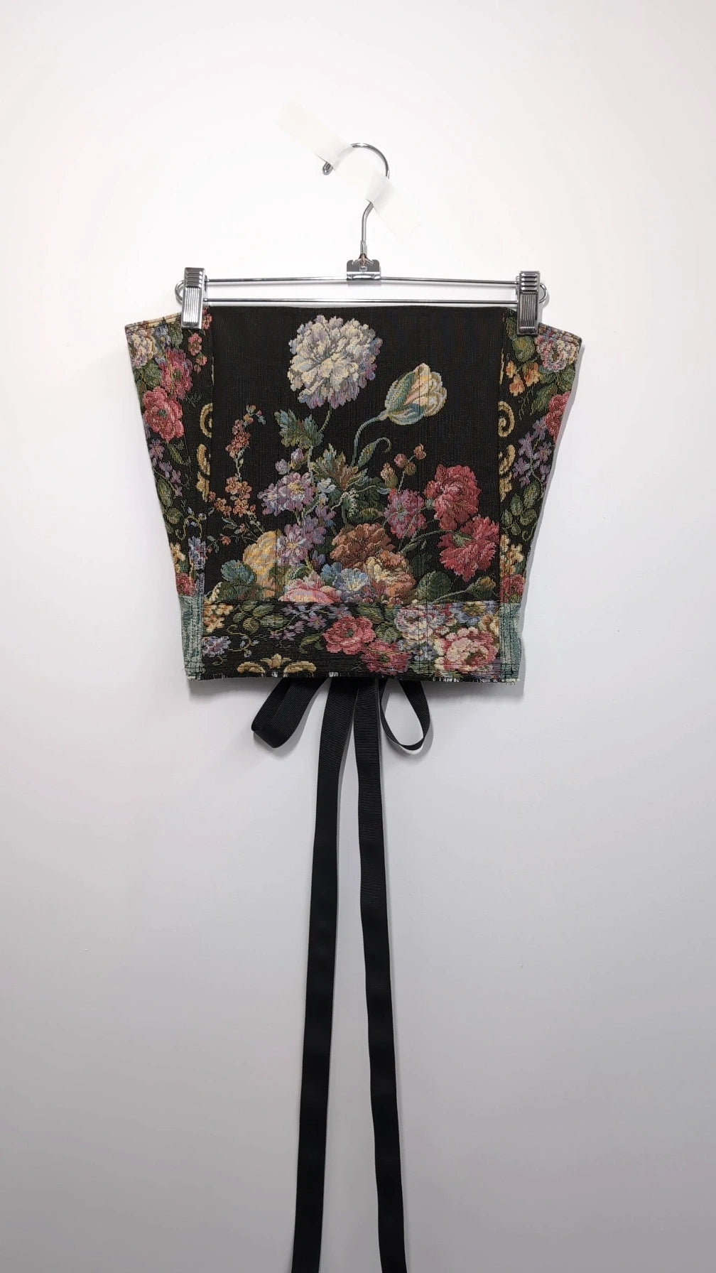 Black Floral Tapestry Corset
