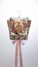 Load image into Gallery viewer, Needlepoint Kitten Tapestry Corset
