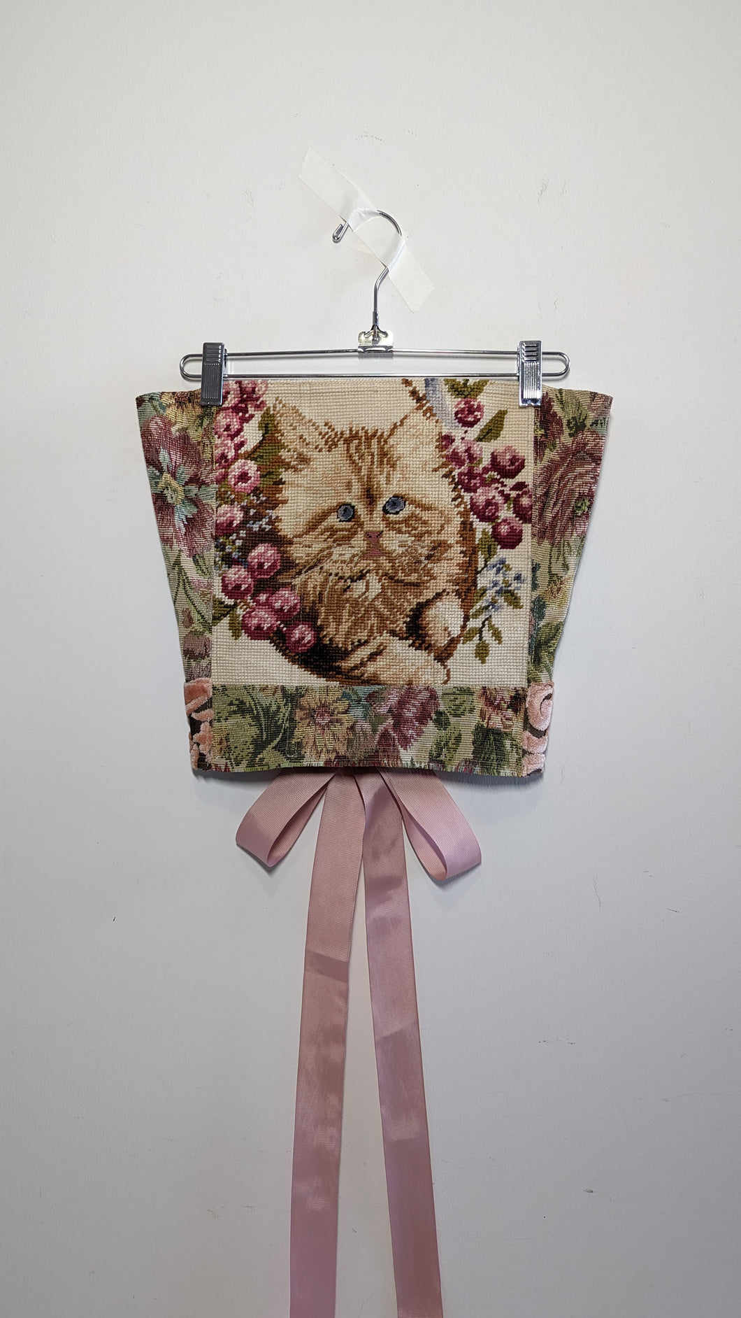 Needlepoint Kitten Tapestry Corset