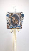 Load image into Gallery viewer, Needlepoint Kitten Tapestry Corset - Size 4-6
