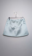 Load image into Gallery viewer, Blue Satin Cat Needlepoint Skirt - Size 4-6
