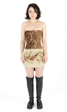 Load image into Gallery viewer, Brown Floral Upholstery Corset - Pre-order
