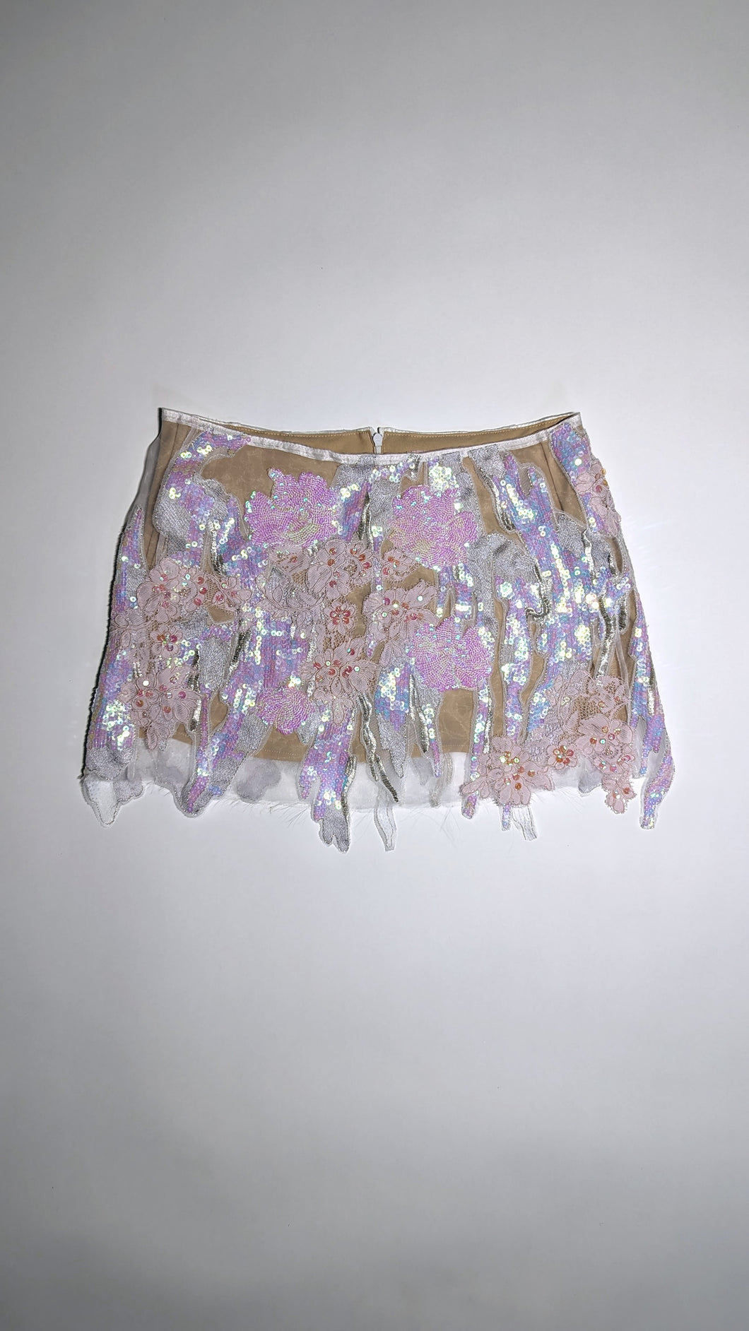 Skirt with Lace & Sequin Flowers - Pre-order