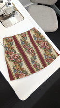 Load image into Gallery viewer, Raspberry Beaded Tapestry Skirt - size 2-4
