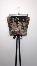 Load image into Gallery viewer, Black Floral Tapestry Corset
