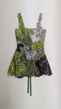 Load image into Gallery viewer, Green Lace &amp; Sequin Flowers Mini Dress
