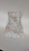 Load image into Gallery viewer, White Sequin Flowers Mini Dress
