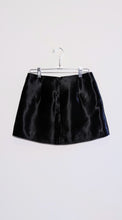 Load image into Gallery viewer, Black Satin Cat Mini Skirt
