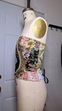 Load image into Gallery viewer, Ballerina Needlepoint Tapestry Corset
